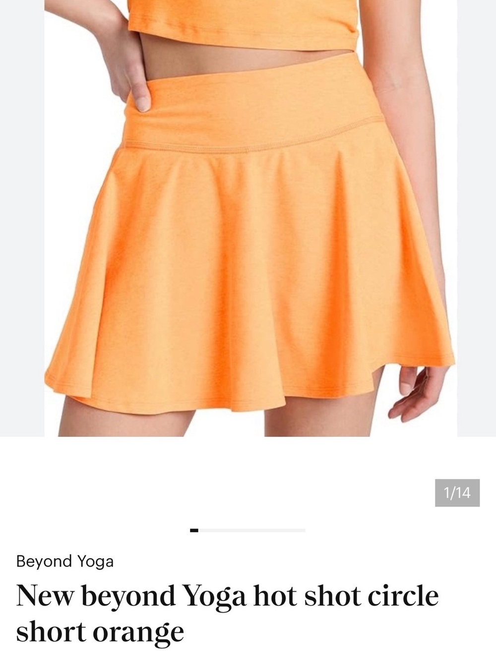 Mango Orange Circle Skater Skirt